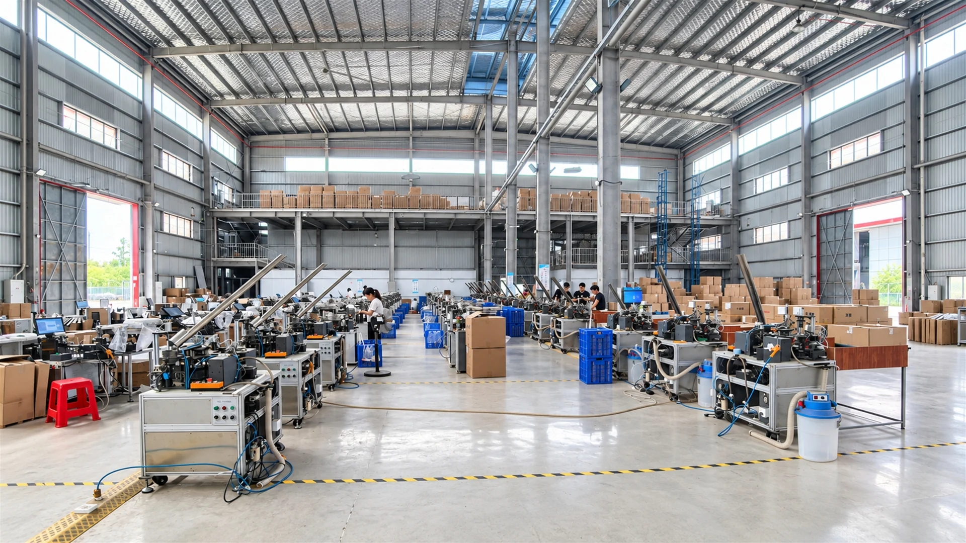 Automated 16-Feather Insertion and Flight Speed Testing Line