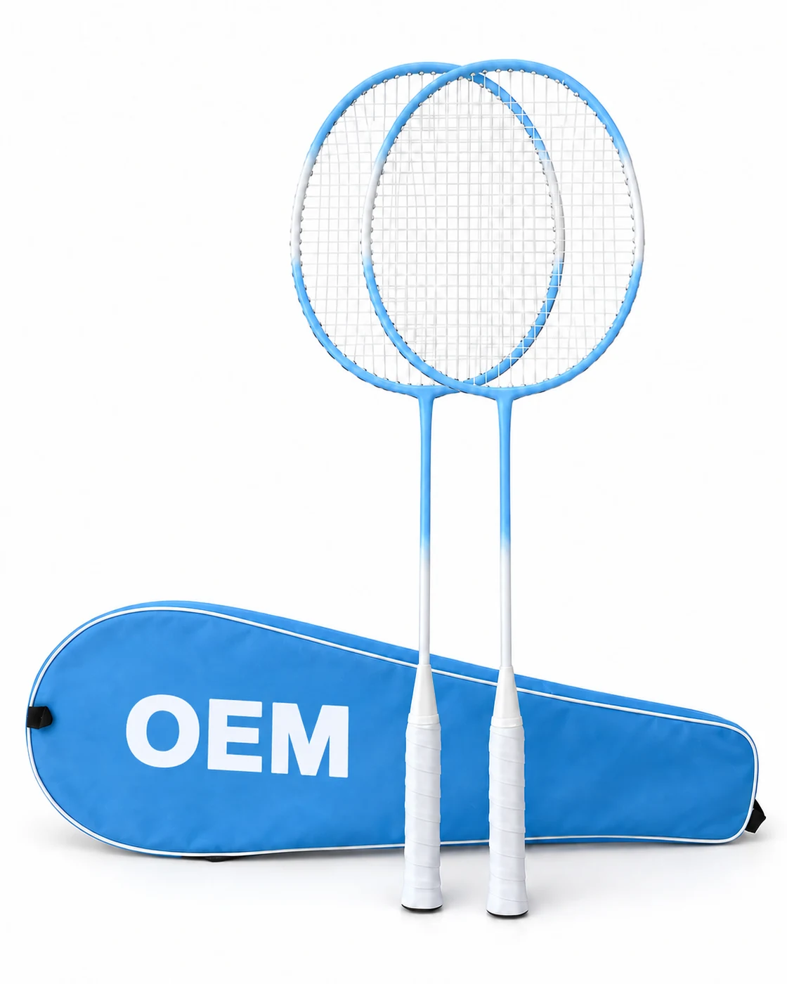 ST-24 Iron Alloy One-Piece Racket Set with Shuttlecocks