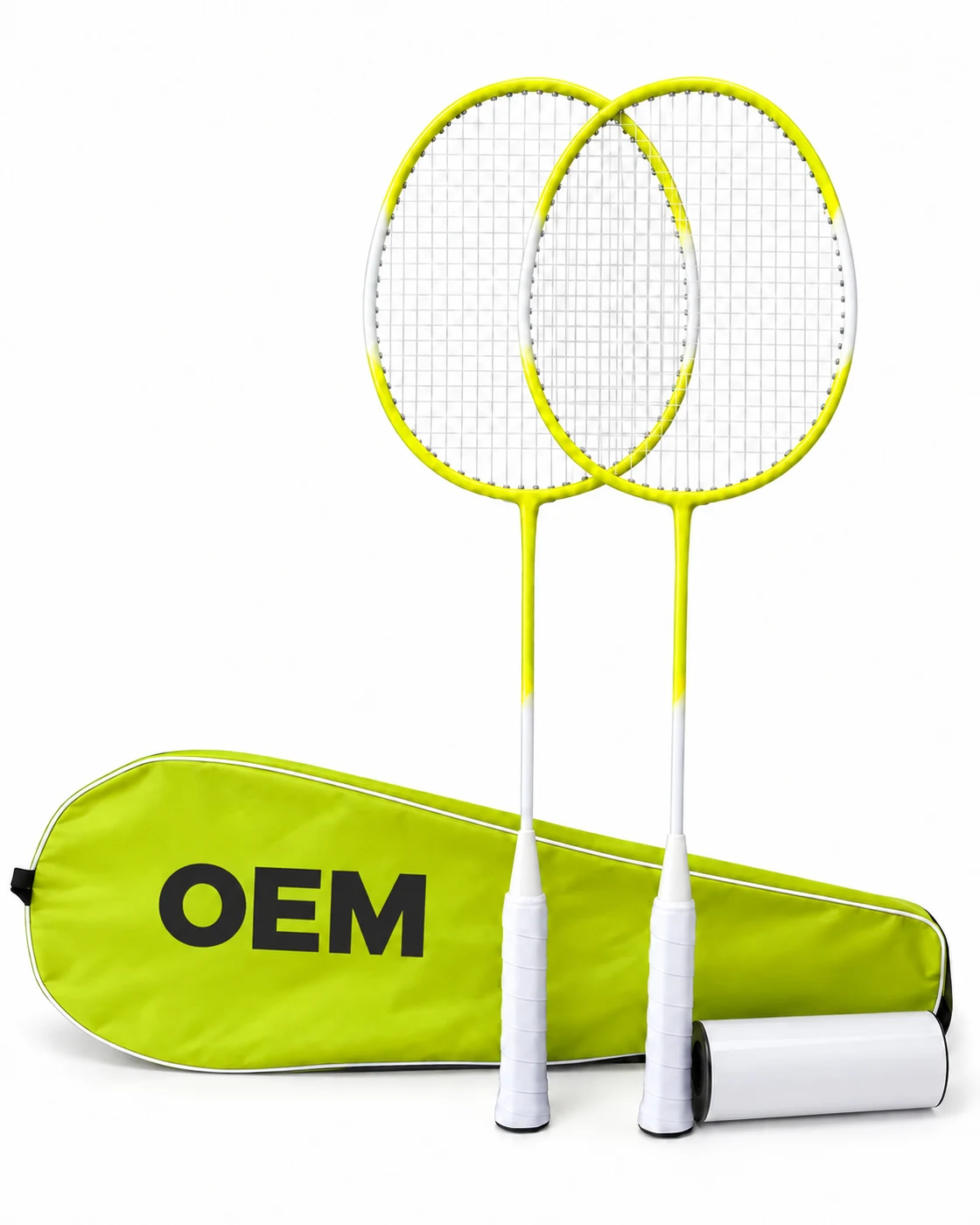 ST-24 Iron Alloy One-Piece Racket Set with Shuttlecocks Frame Detail