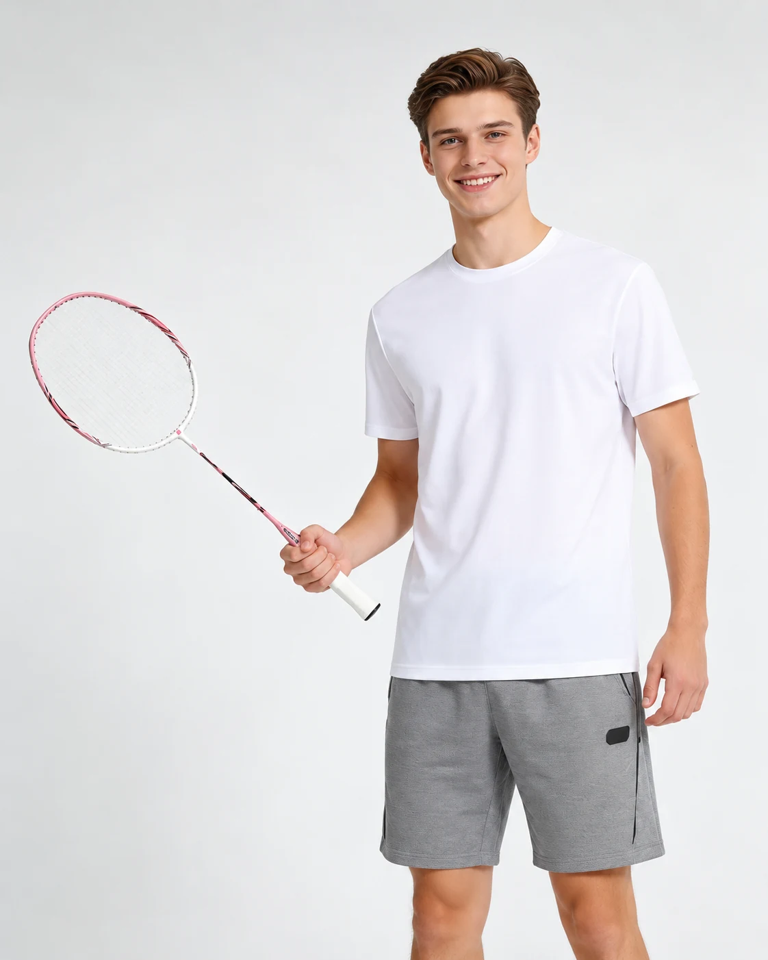 ST-32 Steel Alloy One-Piece Badminton Racket View 2