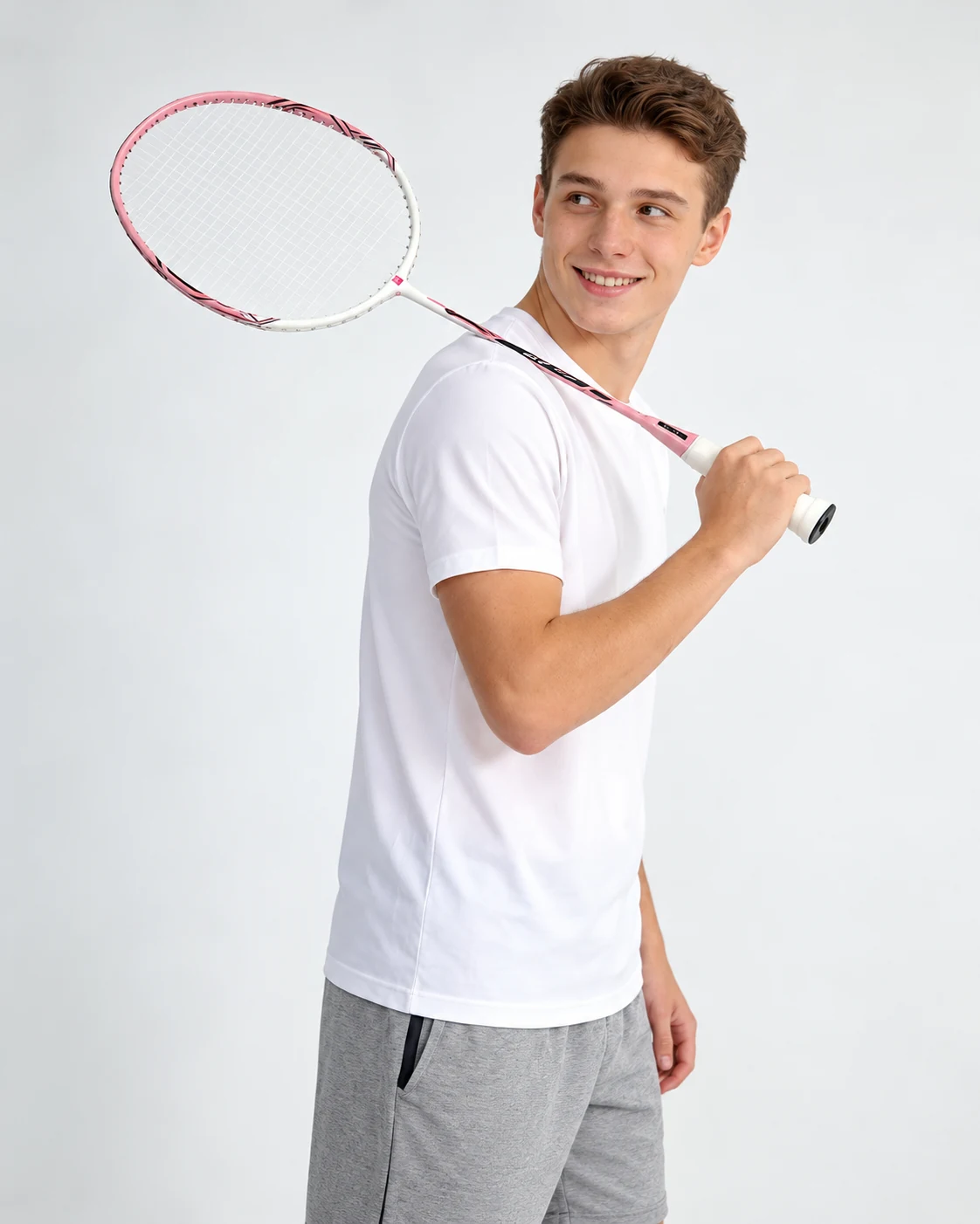 ST-32 Steel Alloy One-Piece Badminton Racket View 4