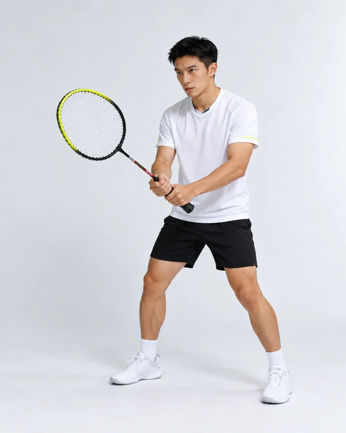 ST-34 Iron Alloy Double Badminton Racket Set View 3
