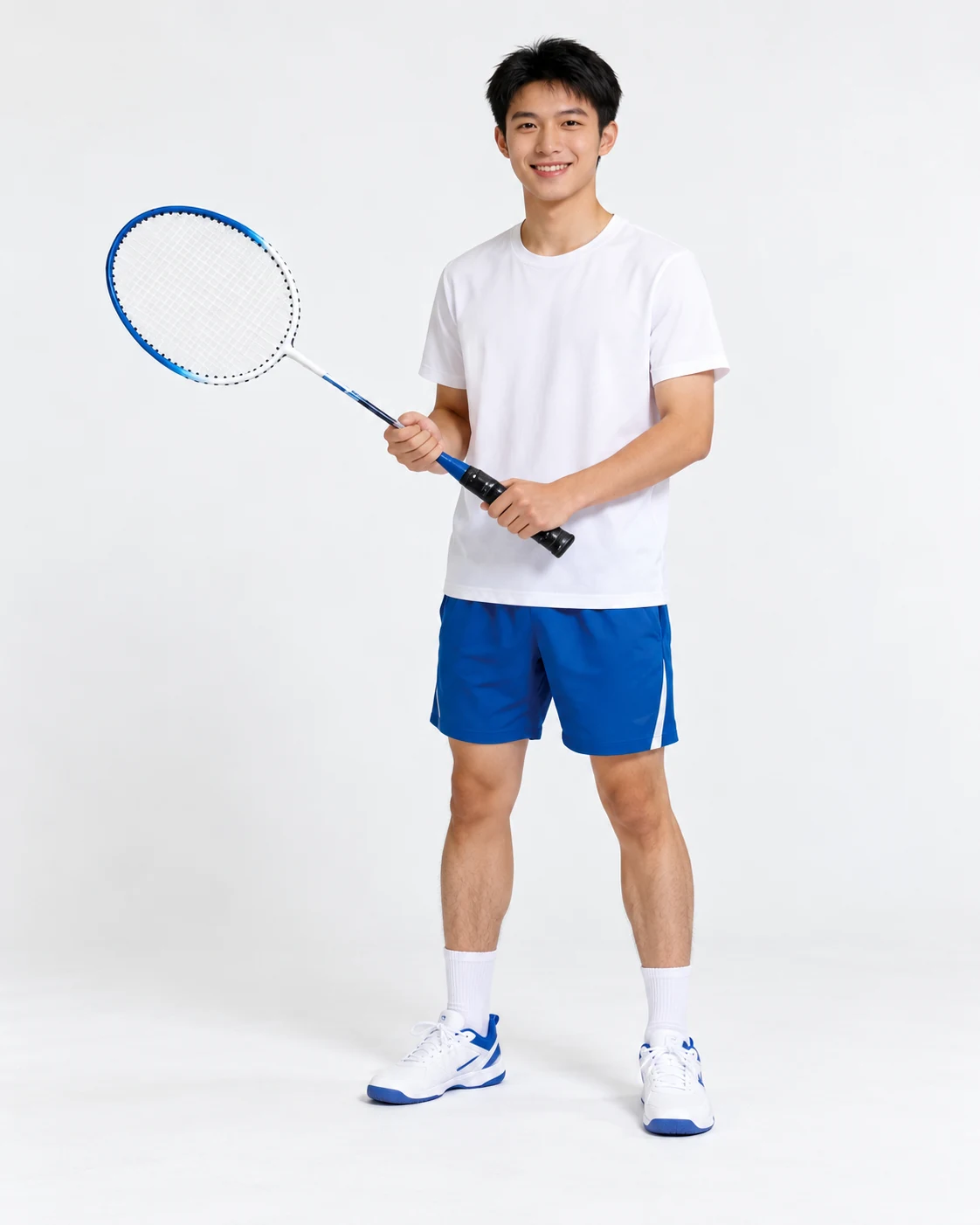 ST-37 Iron-Steel Alloy Double Badminton Racket Set View 3
