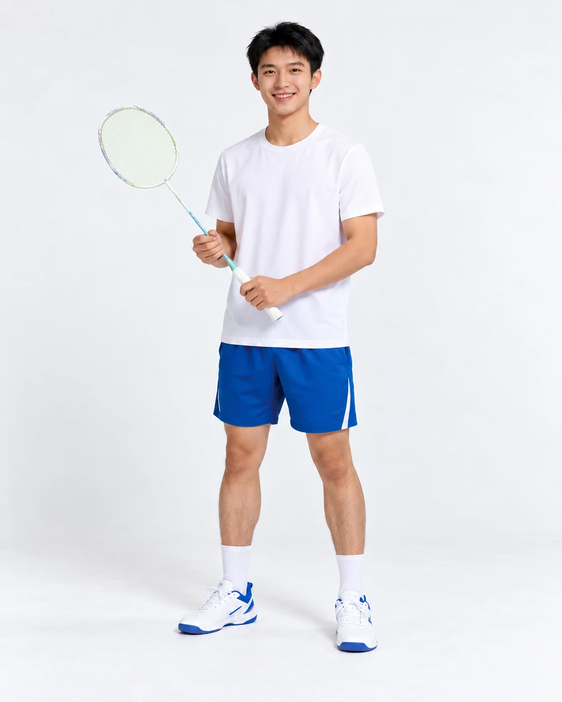 ST-38 Iron Alloy Double Badminton Racket Set View 3