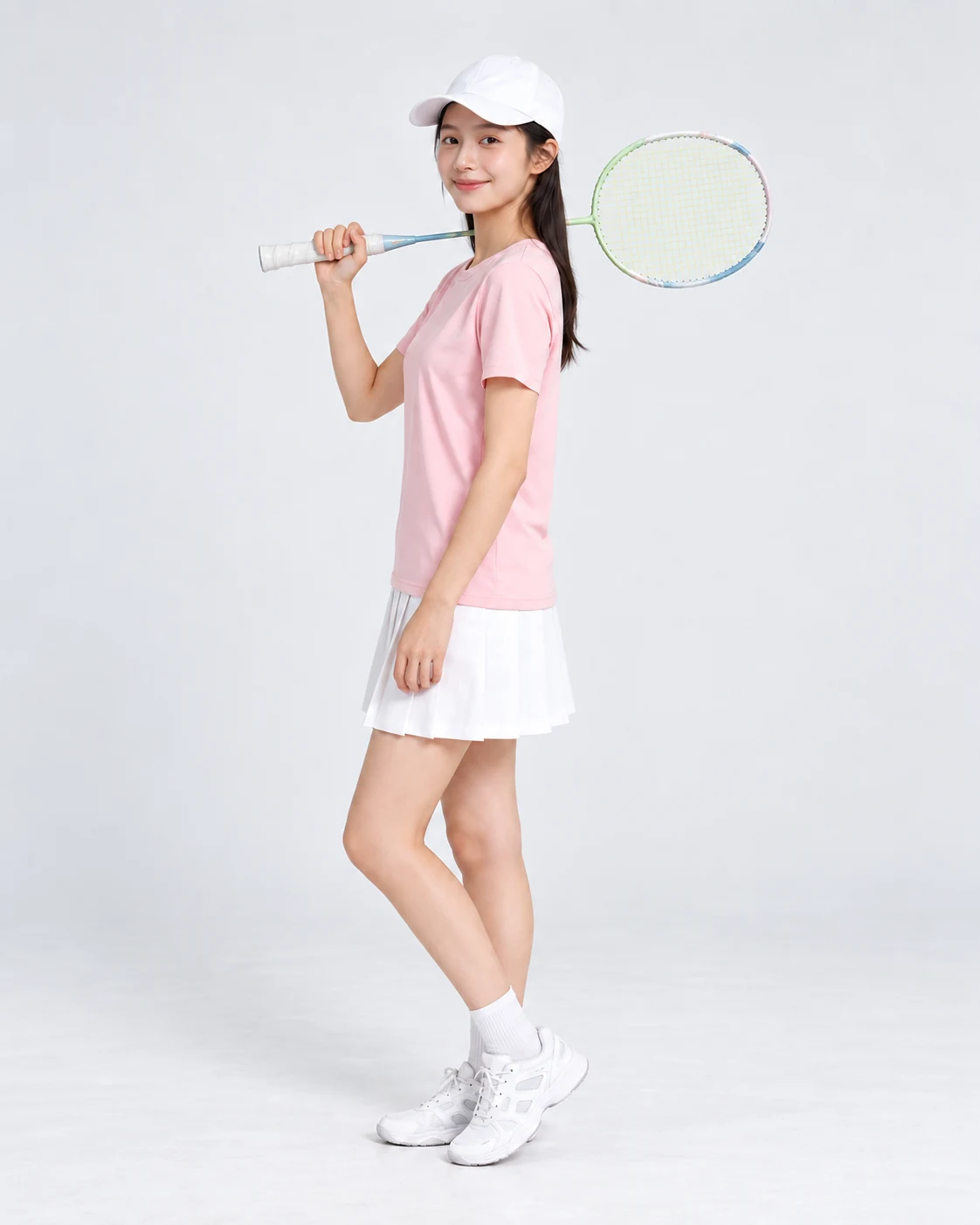 ST-38 Iron Alloy Double Badminton Racket Set View 4