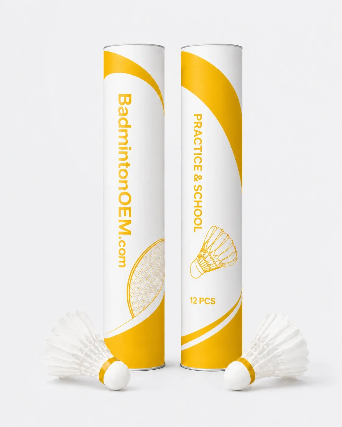 G505 Grade 2 Straightened Curved Goose Full-Round Composite Natural Cork Feather Shuttlecock - Badminton Shuttlecock OEM Manufacturer